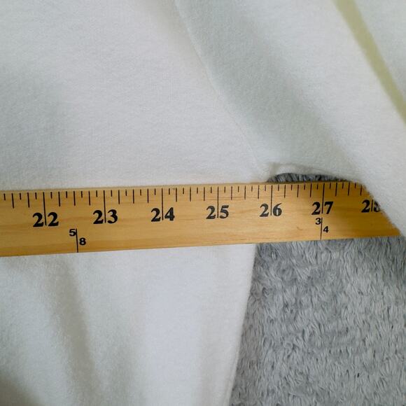 Quince Eco-Knit Milano Stitch Mock White Neck Pullover XL - Picture 6 of 7